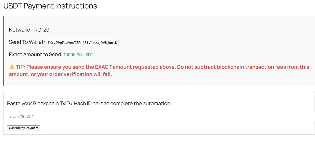 WooCommerce Peer-to-Peer USDT Gateway - Image 2