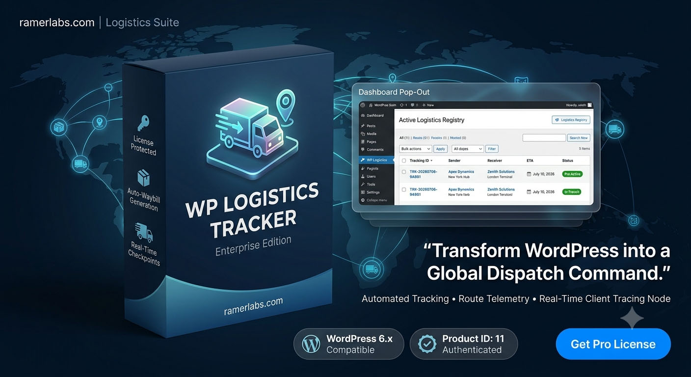 WP Logistics Tracker (Enterprise Edition)