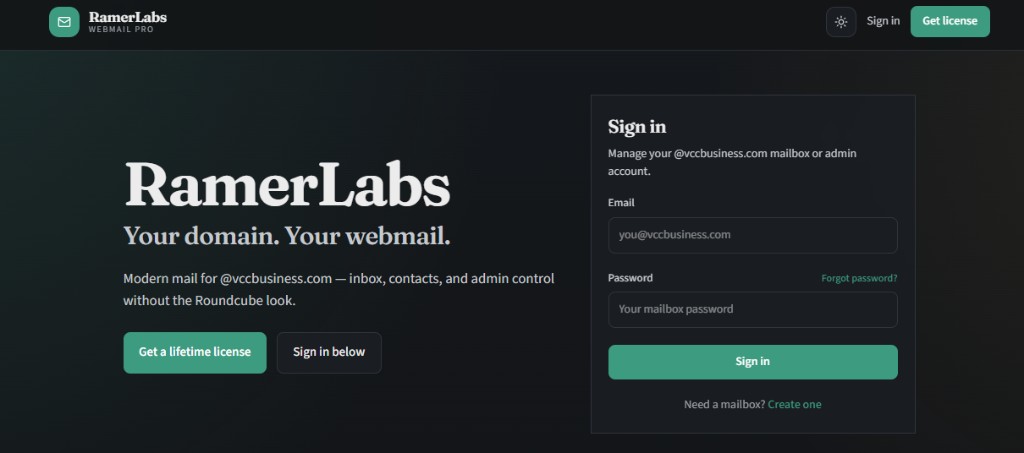RamerLabs Webmail Pro: Modern Branded Webmail for Your Domain (Live Demo)